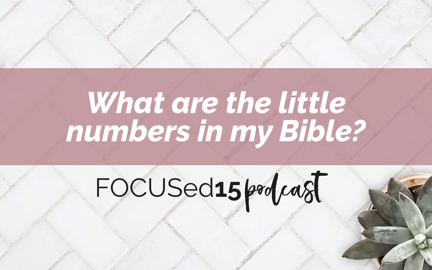 What are the little numbers in my Bible?